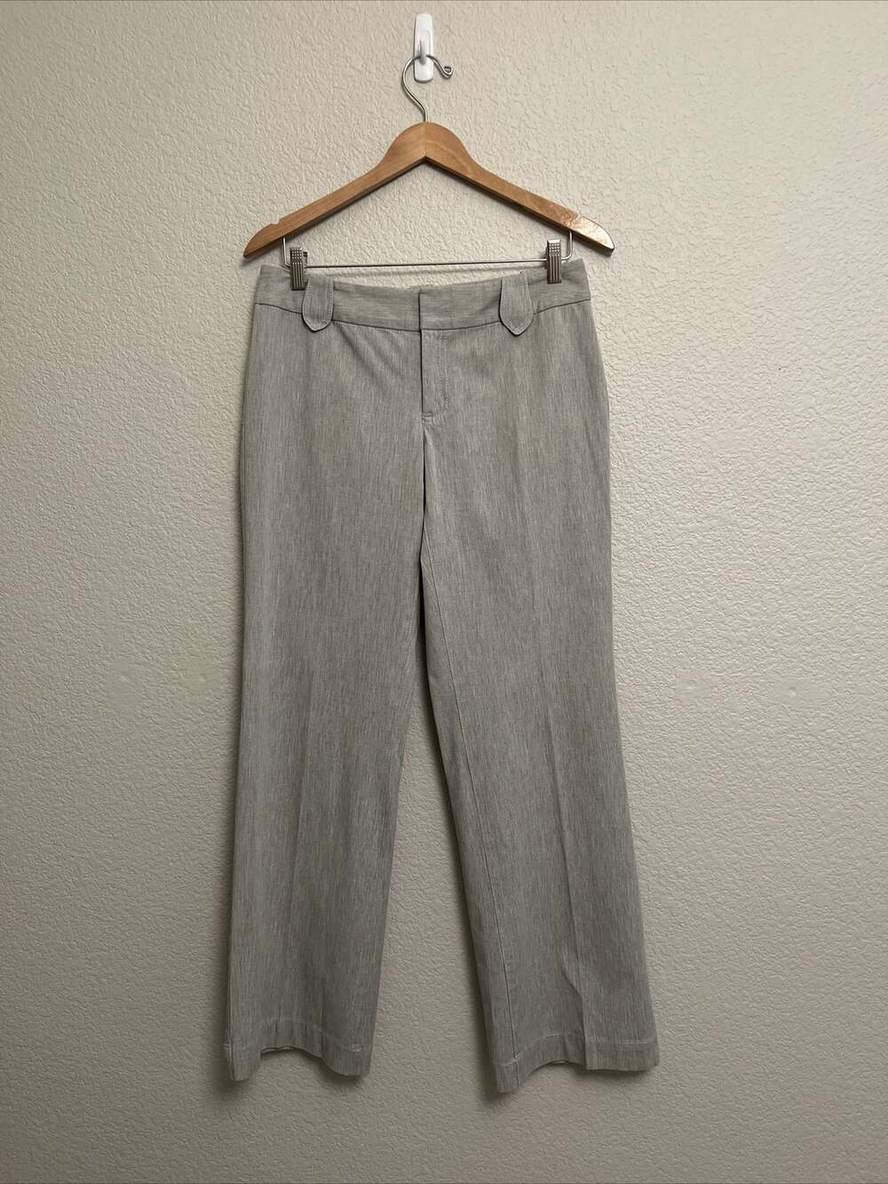 Banana Republic Pant Gray Straight Academia Trouser Stretch 90s Y2k Sz 6 31X31.5